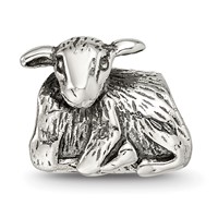 Sterling Silver Reflections Lamb Bead view 3