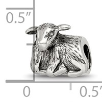 Sterling Silver Reflections Lamb Bead view 4