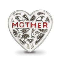 Sterling Silver Reflections Enameled Mother Bead view 4