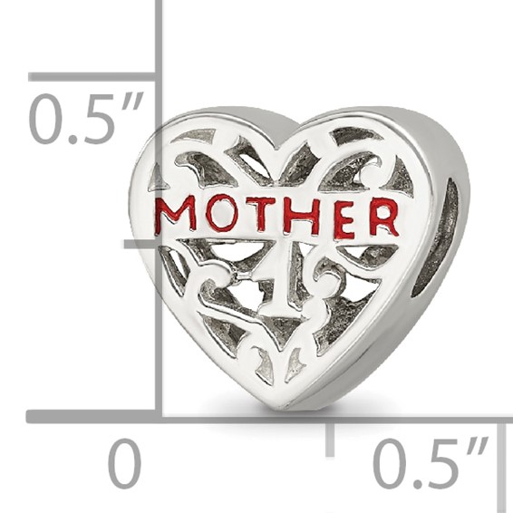 Sterling Silver Reflections Enameled Mother Bead