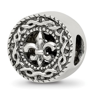 Sterling Silver Reflections Fleur de lis Bead