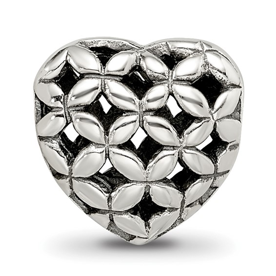 Sterling Silver Reflections Heart Bead