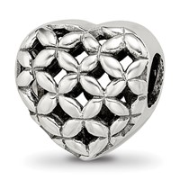 Sterling Silver Reflections Heart Bead view 1