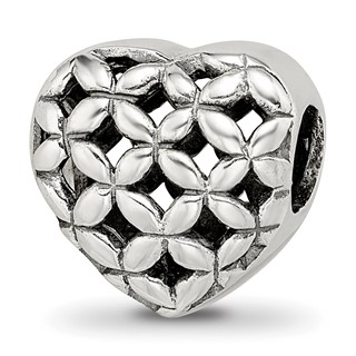 Sterling Silver Reflections Heart Bead