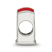 Sterling Silver Reflections Enameled Telephone Booth Bead view 2