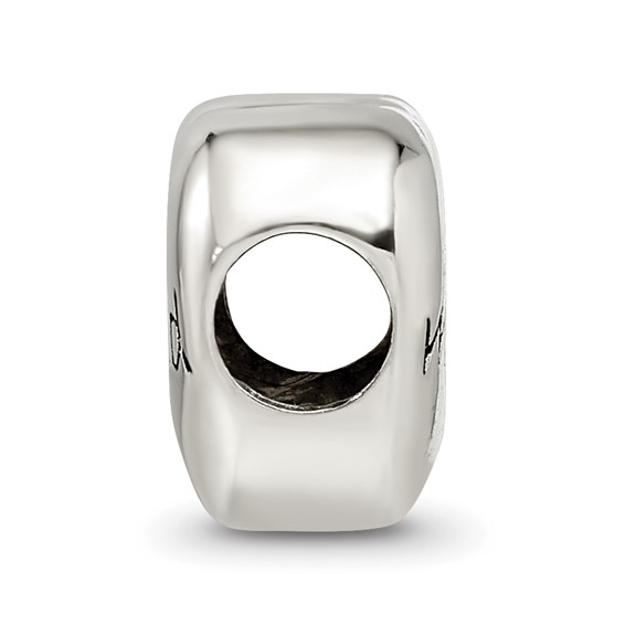 Sterling Silver Reflections Enameled Just Married Heart Bead