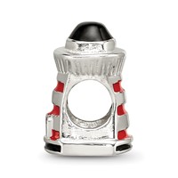 Sterling Silver Reflections Enameled Lighthouse Bead view 2