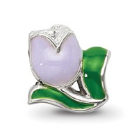 Sterling Silver Reflections Kids Enameled Tulip Bead view 4