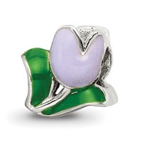 Sterling Silver Reflections Kids Enameled Tulip Bead view 5