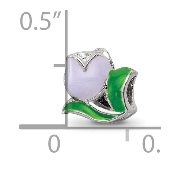 Sterling Silver Reflections Kids Enameled Tulip Bead