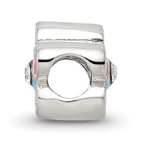 Sterling Silver Reflections Kids Enameled Flower Bead view 2