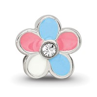 Sterling Silver Reflections Kids Enameled Flower Bead view 4