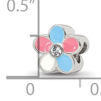 Sterling Silver Reflections Kids Enameled Flower Bead view 3