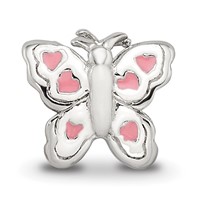 Sterling Silver Reflections Kids Enameled Butterfly Bead view 4