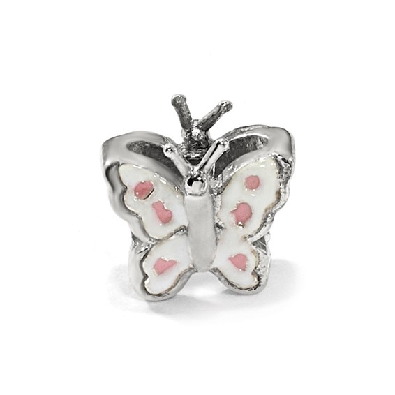 Sterling Silver Reflections Kids Enameled Butterfly Bead