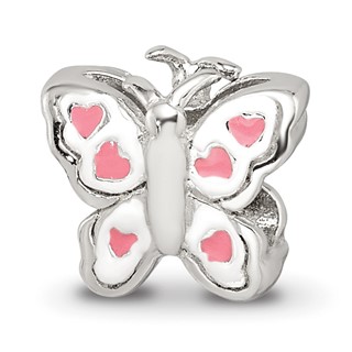 Sterling Silver Reflections Kids Enameled Butterfly Bead