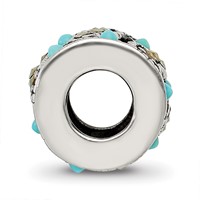 Sterling Silver Reflections Marcasite & Turquoise Bead view 2