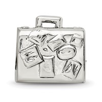 Sterling Silver Reflections Suitcase Bead view 4