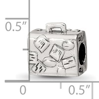 Sterling Silver Reflections Suitcase Bead view 3