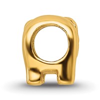 Sterling Silver Gold-plated Reflections Elephant Bead view 2