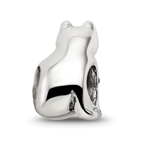 Sterling Silver Reflections Marcasite & Enameled Cat Bead