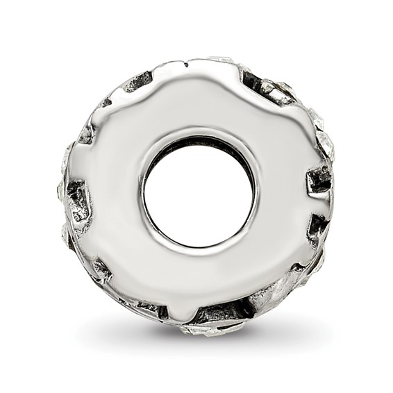 Sterling Silver Reflections Preciosa Crystal and Hearts Bead