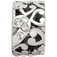 Sterling Silver Reflections Preciosa Crystal and Hearts Bead view 3