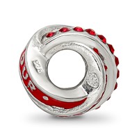 Sterling Silver Reflections Love Amour Red Preciosa Crystal Bead view 2