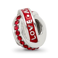 Sterling Silver Reflections Love Amour Red Preciosa Crystal Bead view 5