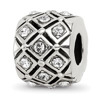 Sterling Silver Reflections April Preciosa Crystal Bead view 1