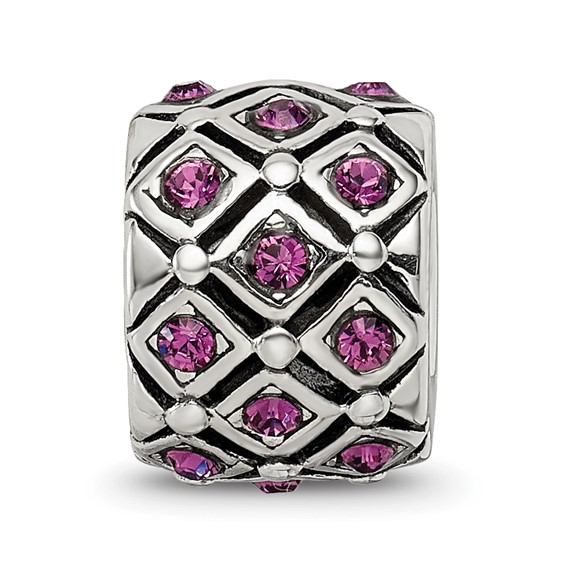 Sterling Silver Reflections February Preciosa Crystal Bead