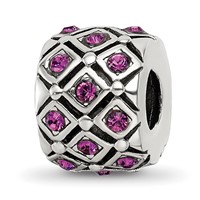 Sterling Silver Reflections February Preciosa Crystal Bead view 1