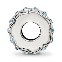 Sterling Silver Reflections March Preciosa Crystal Bead view 2