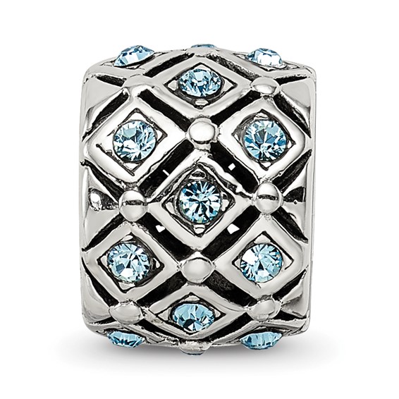 Sterling Silver Reflections March Preciosa Crystal Bead