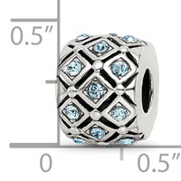 Sterling Silver Reflections March Preciosa Crystal Bead view 3