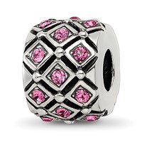 Sterling Silver Reflections October Preciosa Crystal Bead view 1