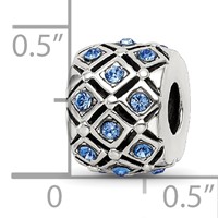 Sterling Silver Reflections September Preciosa Crystal Bead view 3