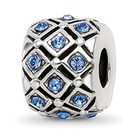 Sterling Silver Reflections September Preciosa Crystal Bead view 1