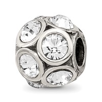 Sterling Silver Reflections April Preciosa Crystal Bead view 1