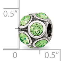 Sterling Silver Reflections August Preciosa Crystal Bead view 3