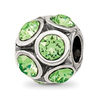 Sterling Silver Reflections August Preciosa Crystal Bead view 1
