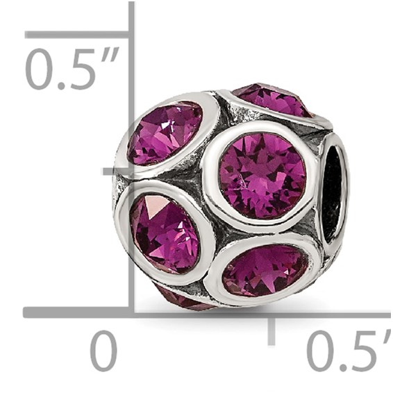 Sterling Silver Reflections February Preciosa Crystal Bead