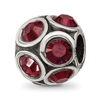 Sterling Silver Reflections January Preciosa Crystal Bead view 1