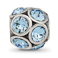 Sterling Silver Reflections March Preciosa Crystal Bead view 4