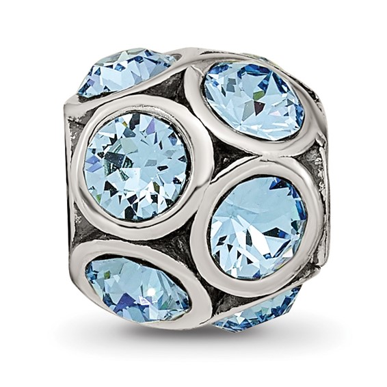 Sterling Silver Reflections March Preciosa Crystal Bead