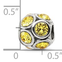 Sterling Silver Reflections November Preciosa Crystal Bead view 3