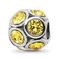 Sterling Silver Reflections November Preciosa Crystal Bead view 1