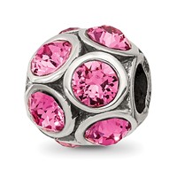 Sterling Silver Reflections October Preciosa Crystal Bead view 1