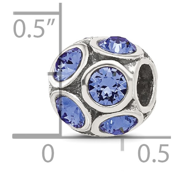 Sterling Silver Reflections September Preciosa Crystal Bead