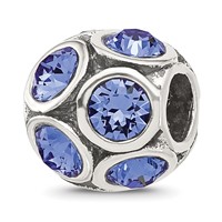 Sterling Silver Reflections September Preciosa Crystal Bead view 1